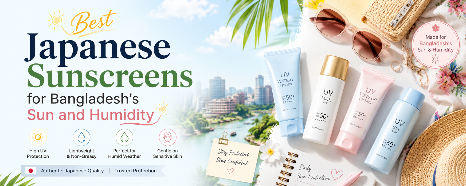 Best Japanese Sunscreens for Bangladesh's Sun and Humidity