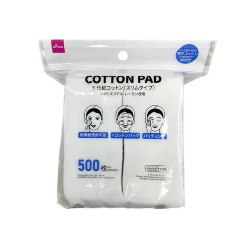 Daiso Makeup Cotton Pad (slim type, 500 pieces)