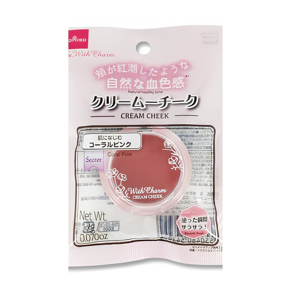 Daiso WithCharm Cream Cheek Coral Pink