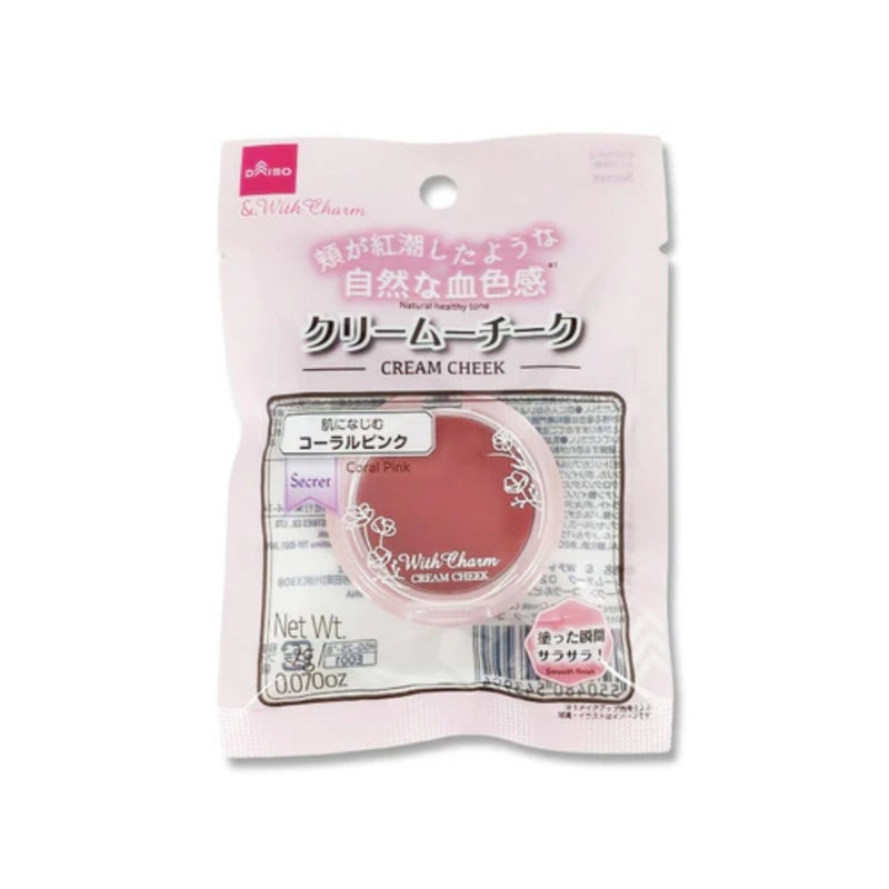 Daiso WithCharm Cream Cheek Coral Pink