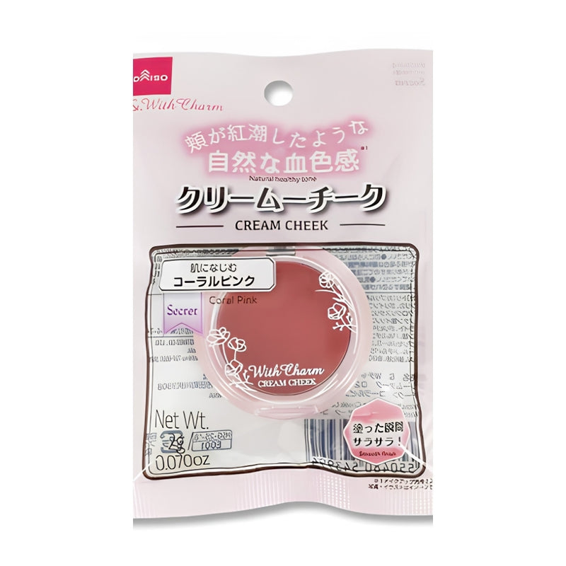 Daiso WithCharm Cream Cheek Coral Pink