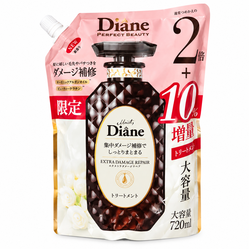 Moist Diane Perfect Beauty Extra Damage Repair Shampoo - Large Refill Pack (2X+10%)