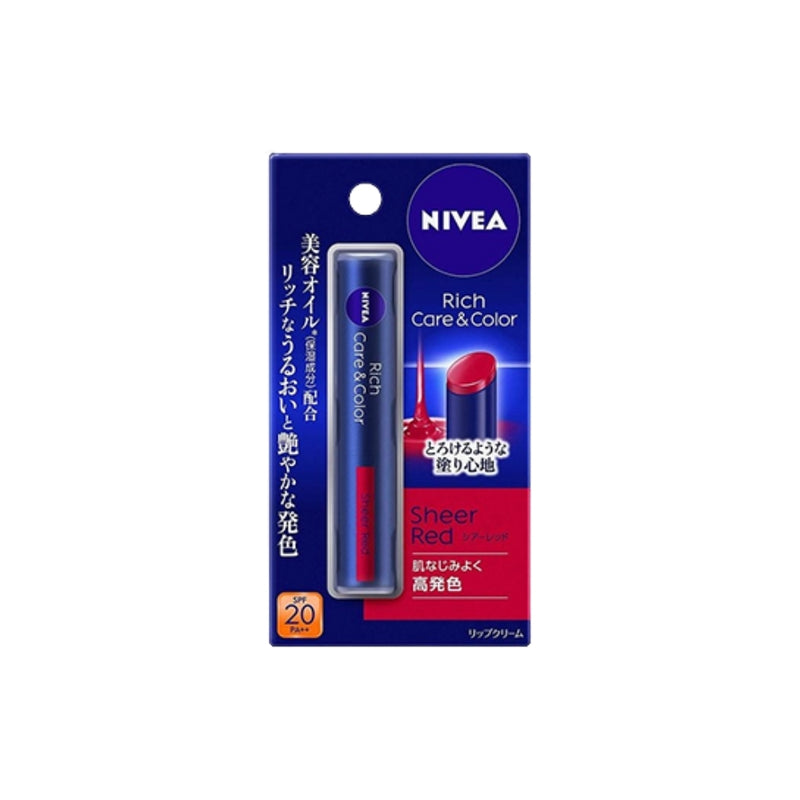 Nivea rich care & coloring lip sheer Red spf 20 PA ++ (spf lipbalm) 2g