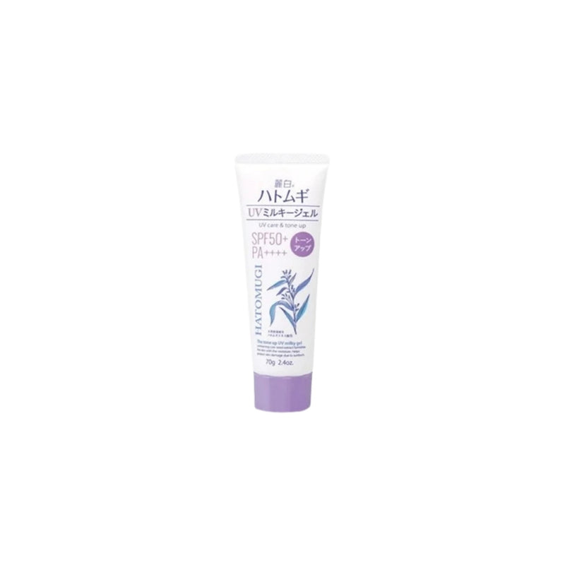 Reihaku Hatomugi The Tone Up UV Milky Gel Lavender SPF50+ PA++++ 70g
