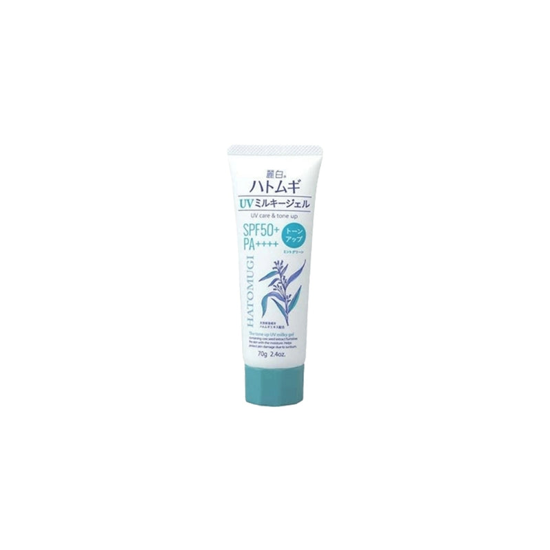 Reihaku Hatomugi Tone Up UV Milky Gel Mint Green SPF50+ PA++++ 70g